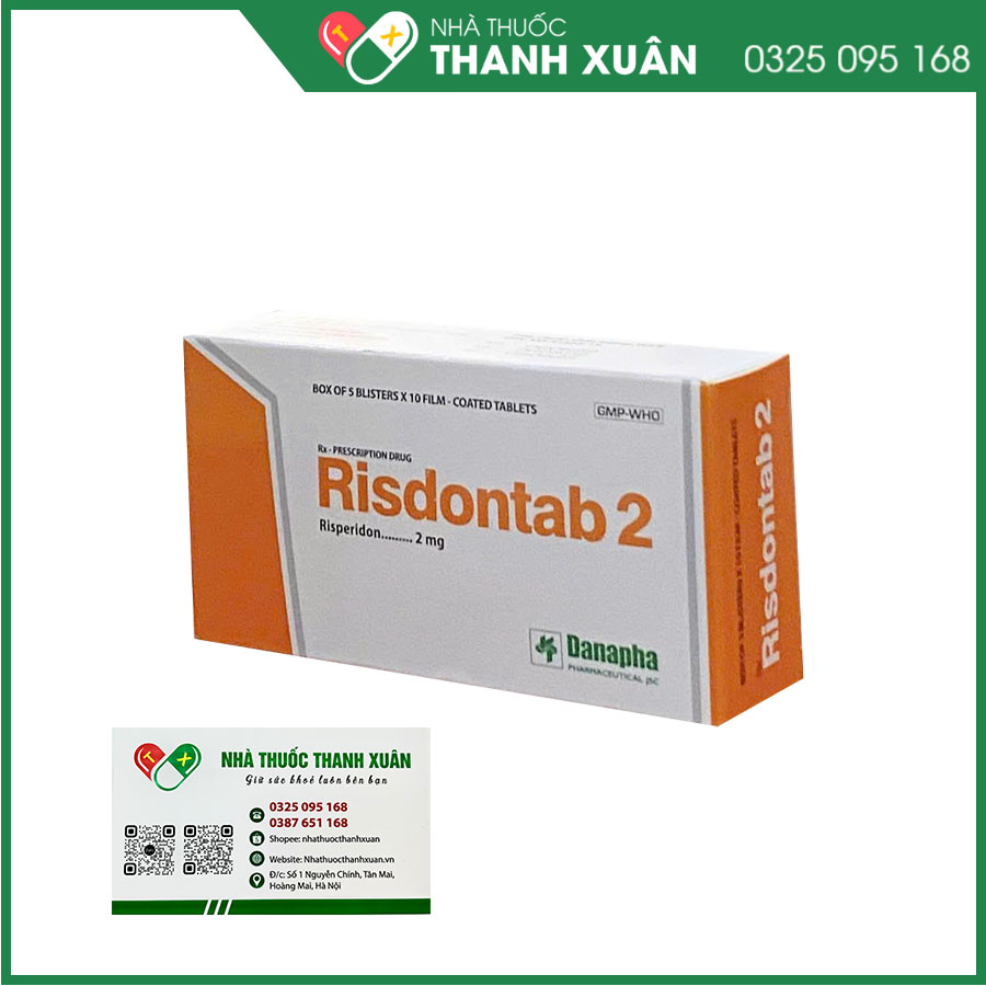 Risdontab 2 điều trị tâm thần phân liệt, cải thiện triệu chứng trầm cảm, lo âu